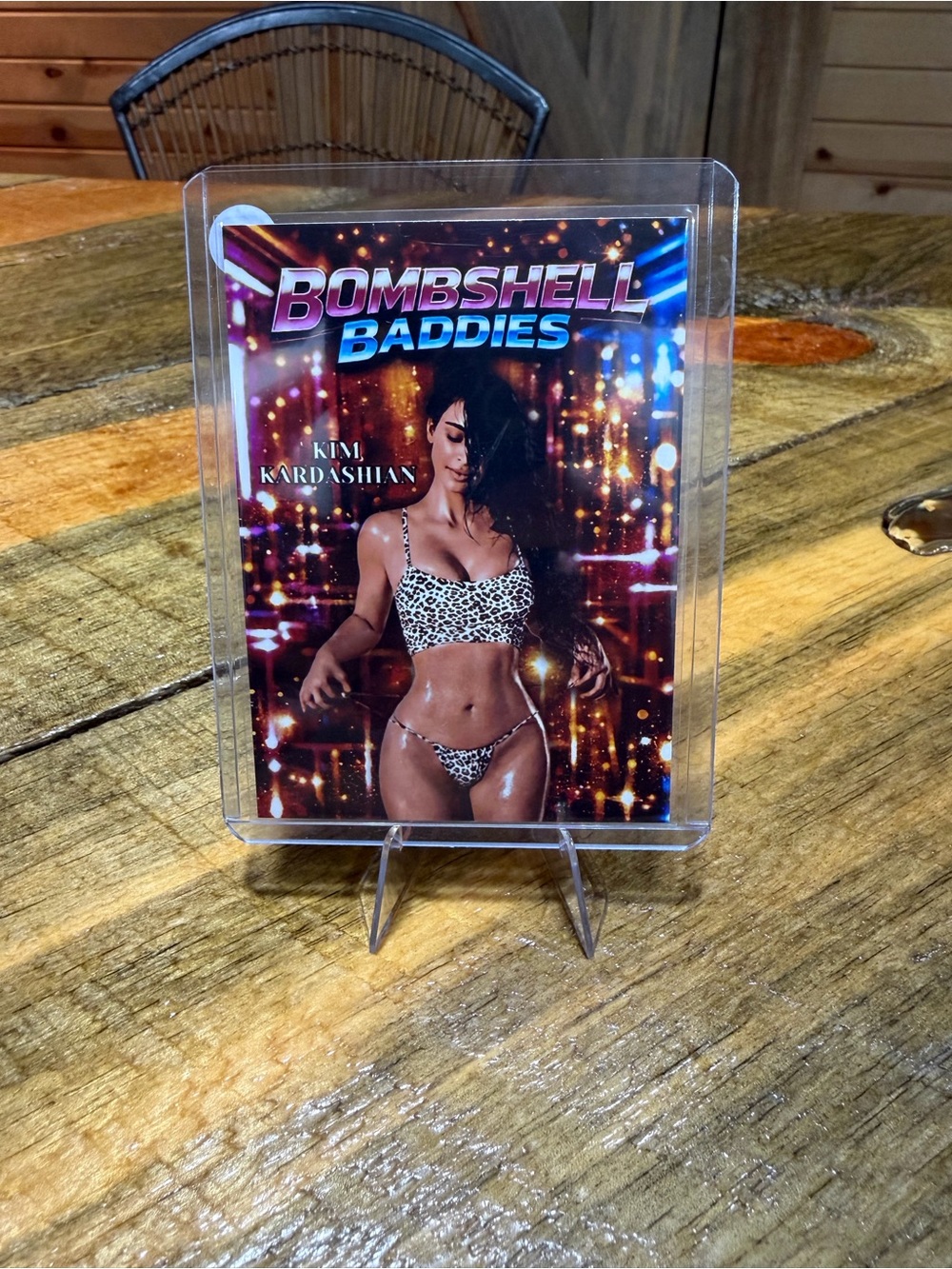 Kim Kardashian Bombshell Baddies Collectible Card - Leopard Print Bikini